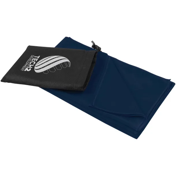 Lucas RPET sport towel 70x140 cm Navy Blue