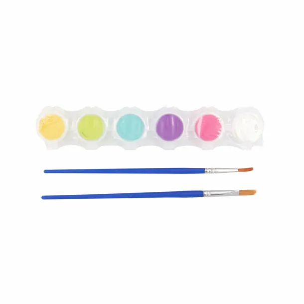 Priya Wooden blocks set for painting, paints and 2 brushes wood