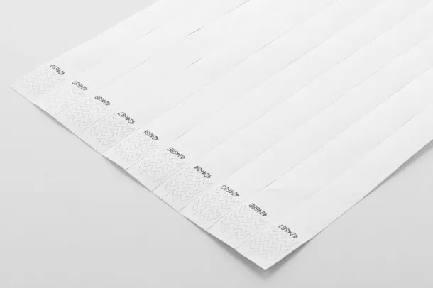 Wristvek tyvek wristbands (10 pcs) White