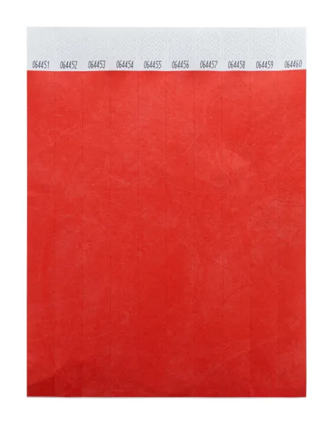 Wristvek tyvek wristbands (10 pcs) Red