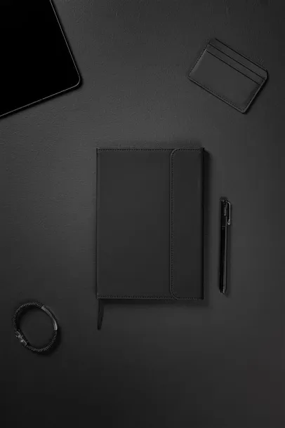  VINGA Baltimore GRS certified paper & PU notebook - Vinga black 