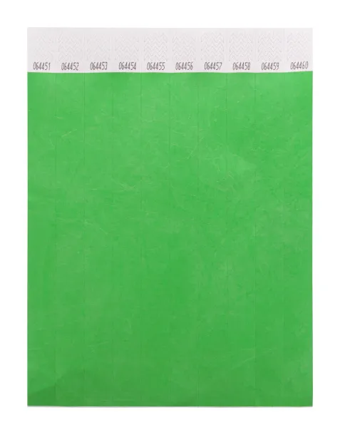 Wristvek tyvek wristbands (10 pcs) Green