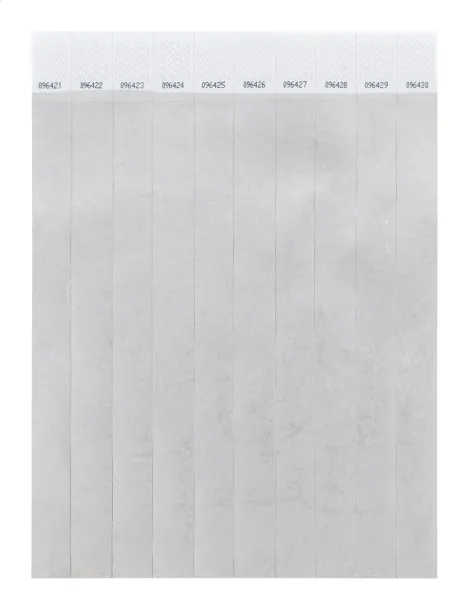 Wristvek tyvek wristbands (10 pcs) Silver