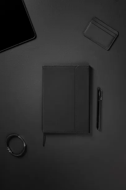  VINGA Baltimore GRS certified paper & PU notebook - Vinga black 