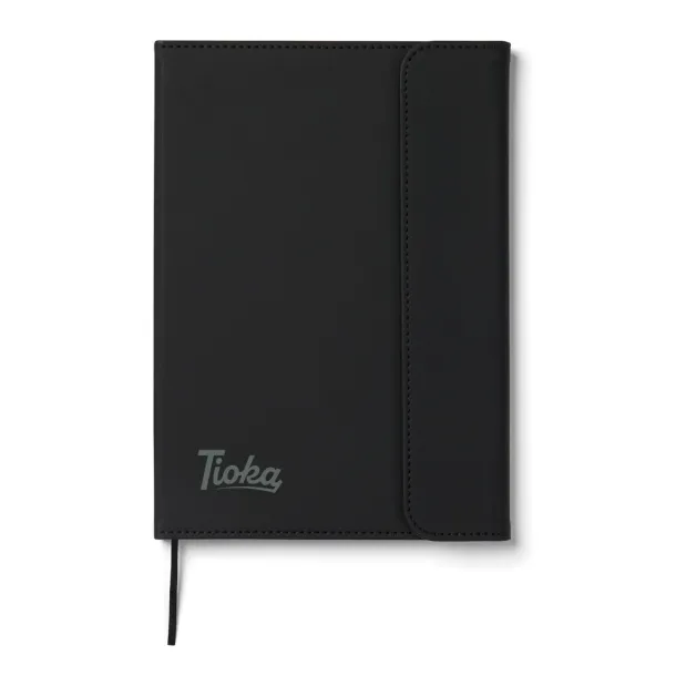  VINGA Baltimore GRS certified paper & PU notebook - Vinga black 