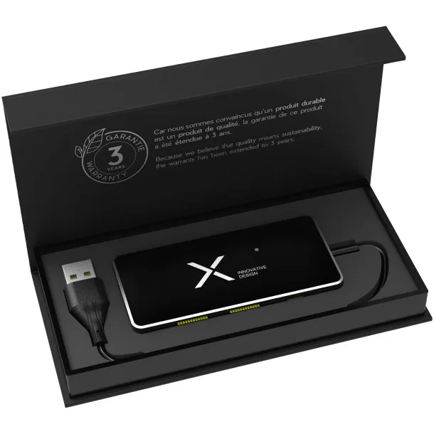 SCX.design H20 8 u 1 USB hub s dvostrukim ulazom i 6 priključaka - SCX.design Solid black
