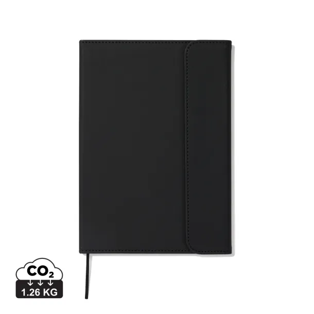  VINGA Baltimore GRS certified paper & PU notebook - Vinga black 