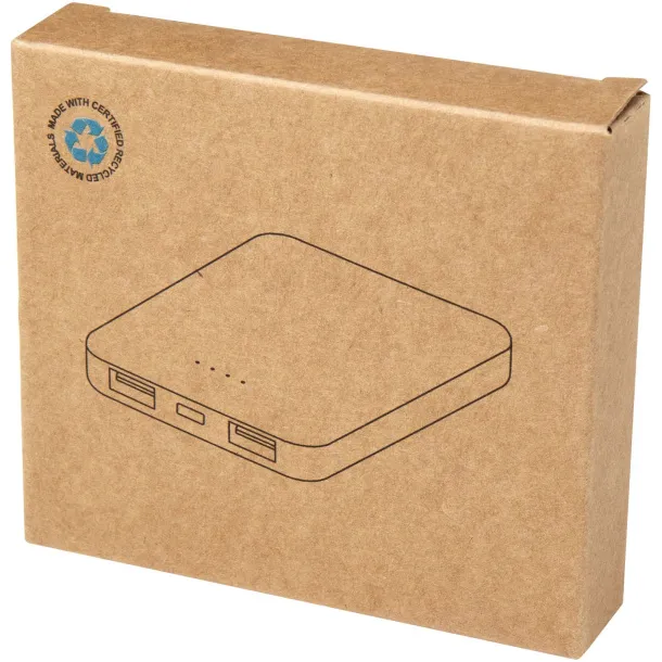 Asama Type-C prijenosna baterija od reciklirane plastike, 5.000 mAh Crna