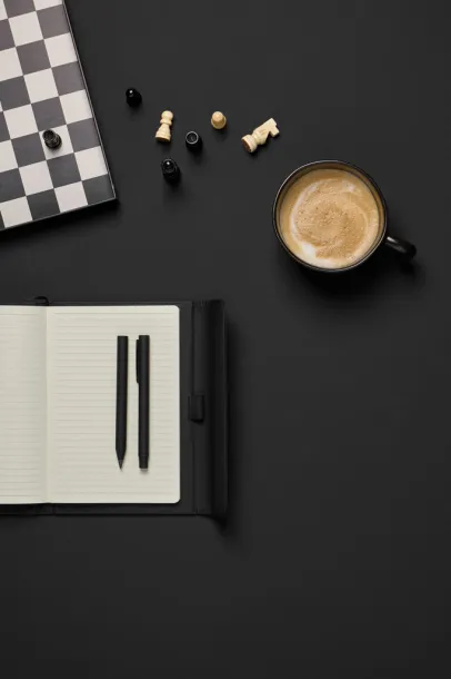  VINGA Baltimore GRS certified paper & PU notebook - Vinga Crna