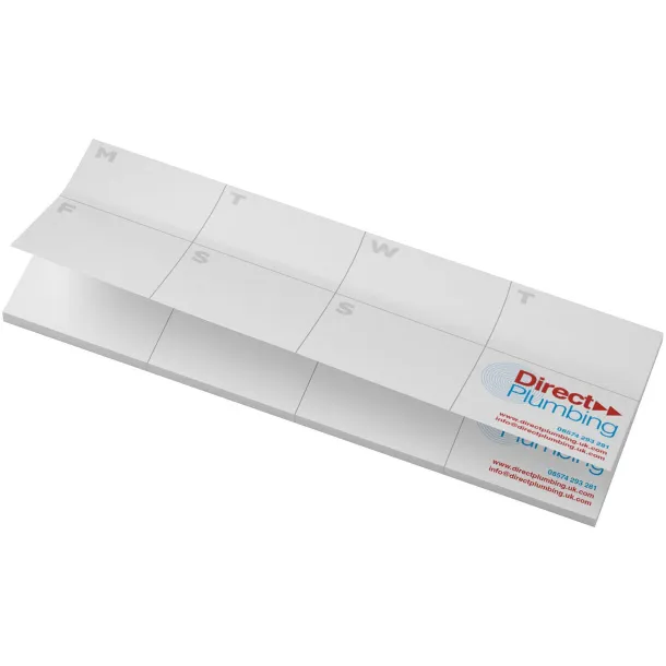 Sticky-Mate® recycled sticky notes with printed planner White