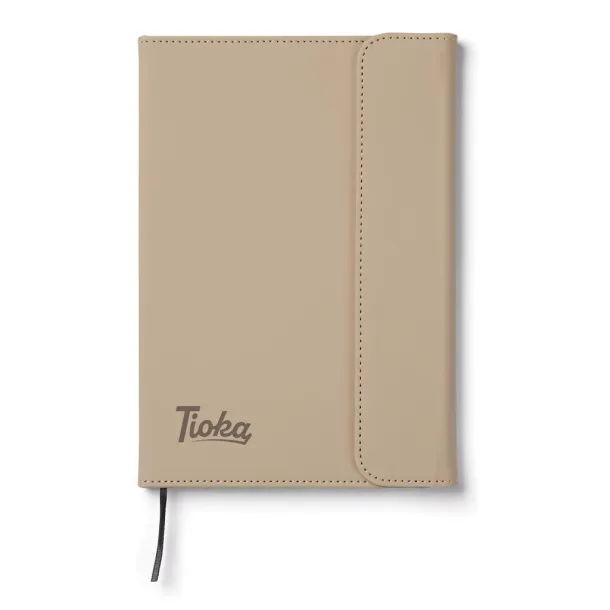  VINGA Baltimore GRS certified paper & PU notebook - Vinga greige