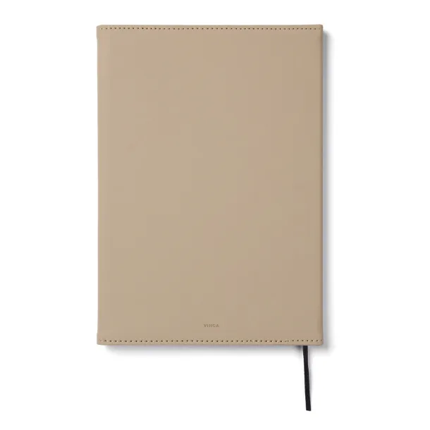  VINGA Baltimore GRS certified paper & PU notebook - Vinga greige