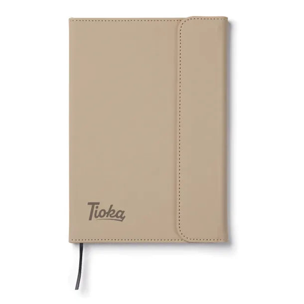  VINGA Baltimore GRS certified paper & PU notebook - Vinga greige