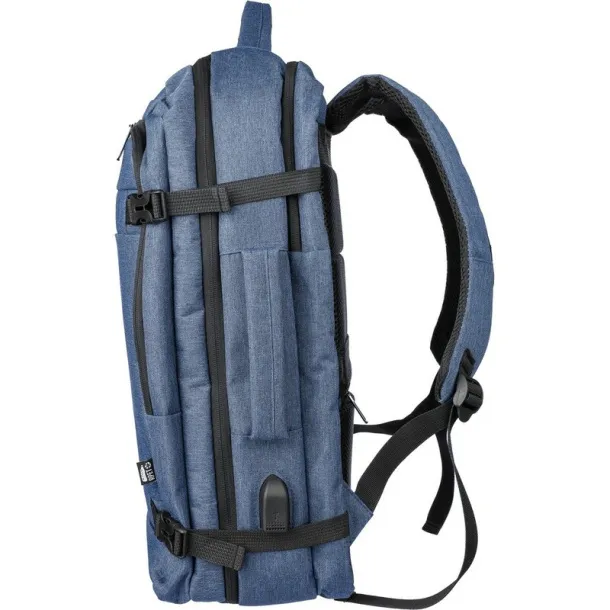  RPET laptop backpack 17" navy blue