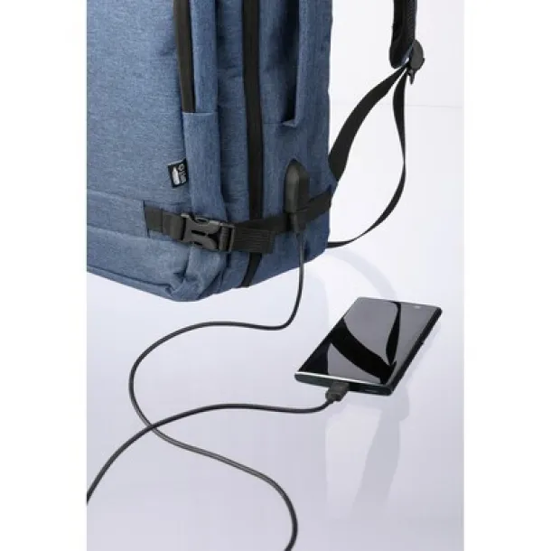  RPET laptop backpack 17" Mornarski plava