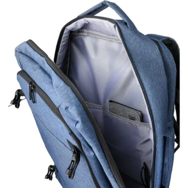  RPET laptop backpack 17" navy blue