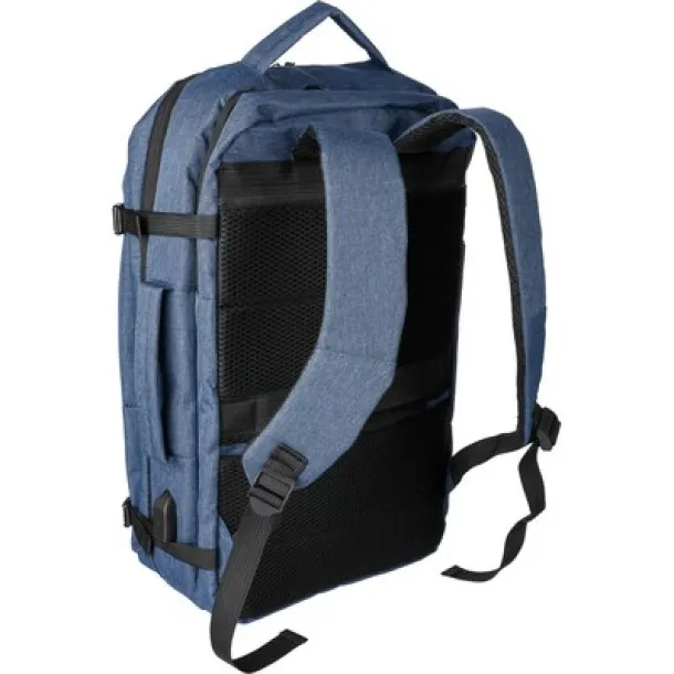  RPET laptop backpack 17" navy blue