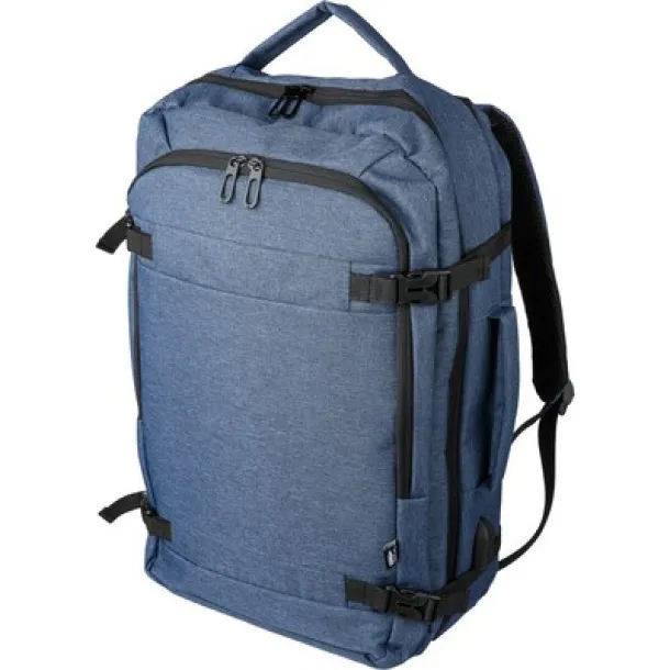  RPET laptop backpack 17" navy blue