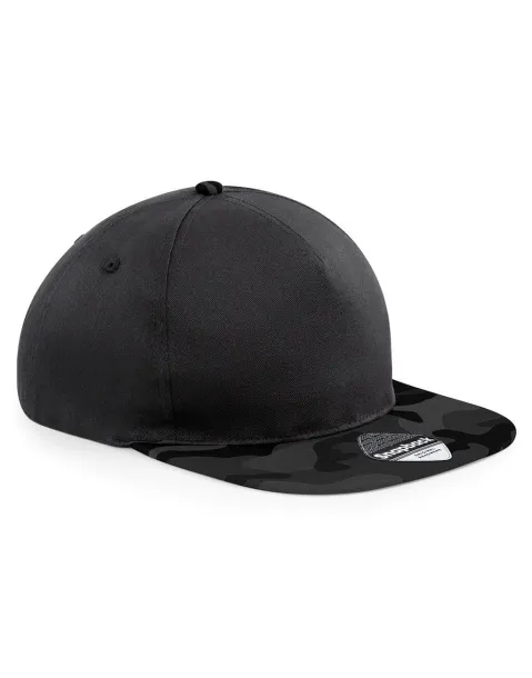  Kamuflažna snapback šilterica - 5 panela - Beechfield Crna Midnight Camo