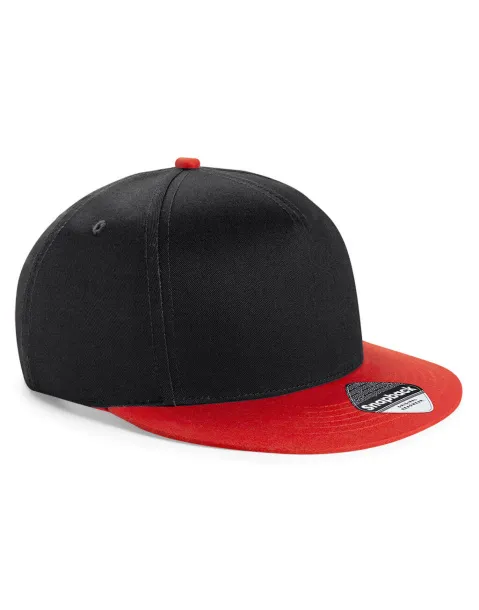  Youth Size Snapback - Beechfield Black Bright Red