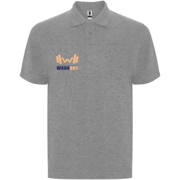 Centauro Premium short sleeve unisex polo - Roly Marl Grey