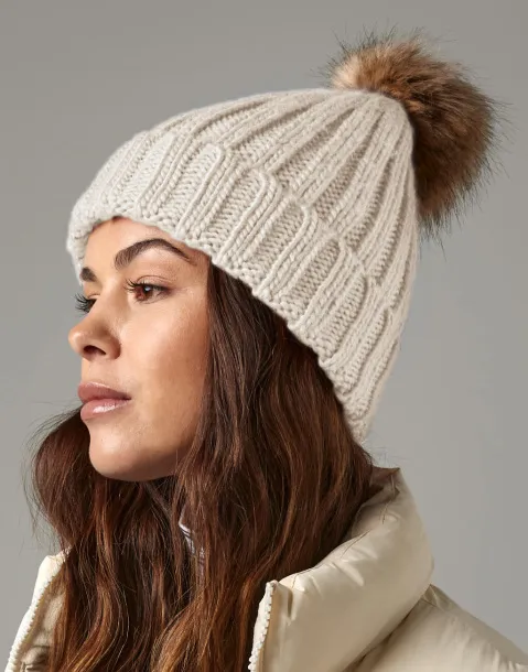  Fur Pop Pom Chunky Beanie - Beechfield