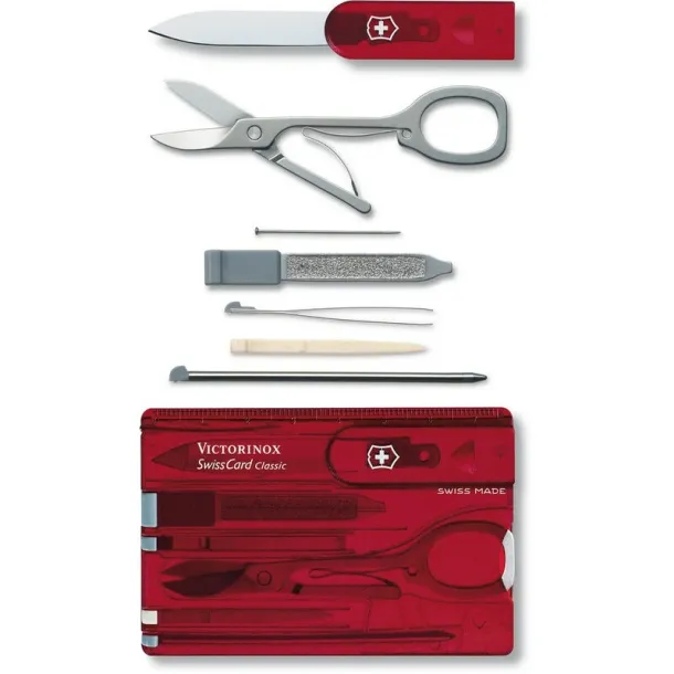 Victorinox SwissCard Classic Multifunkcionalni alat Crvena