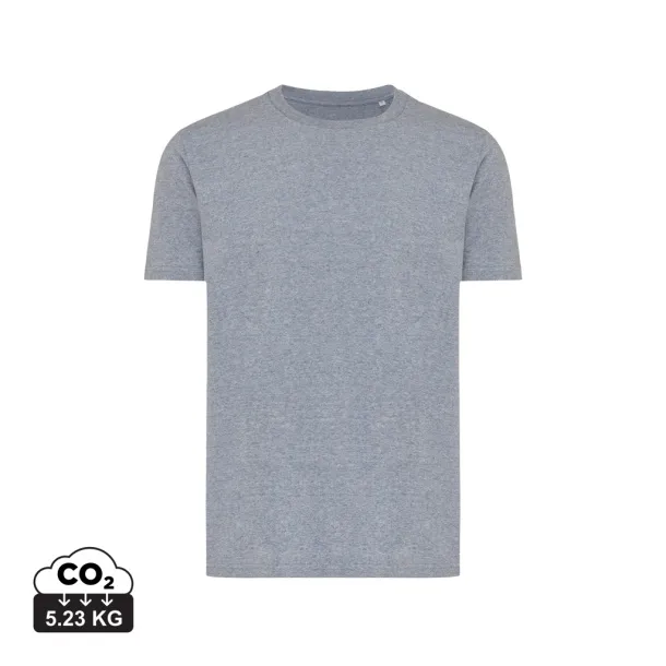 Iqoniq Brett unisex kratka majica od recikliranog pamuka - iqoniq light heather navy 