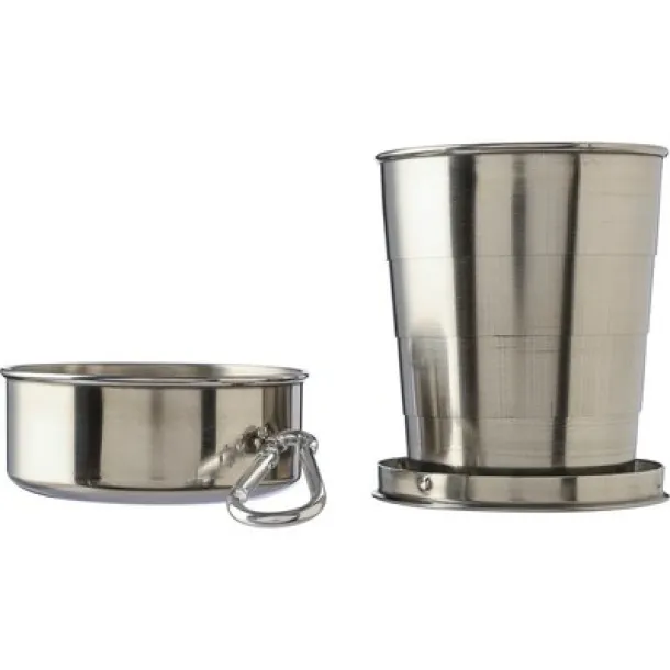  Foldable travel mug 220 ml silver