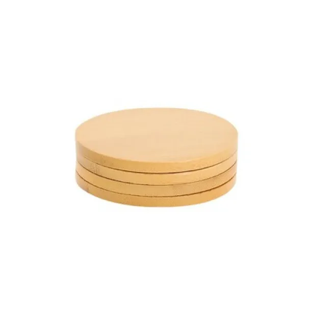  Bamboo cup coaster set, 4 pcs wood