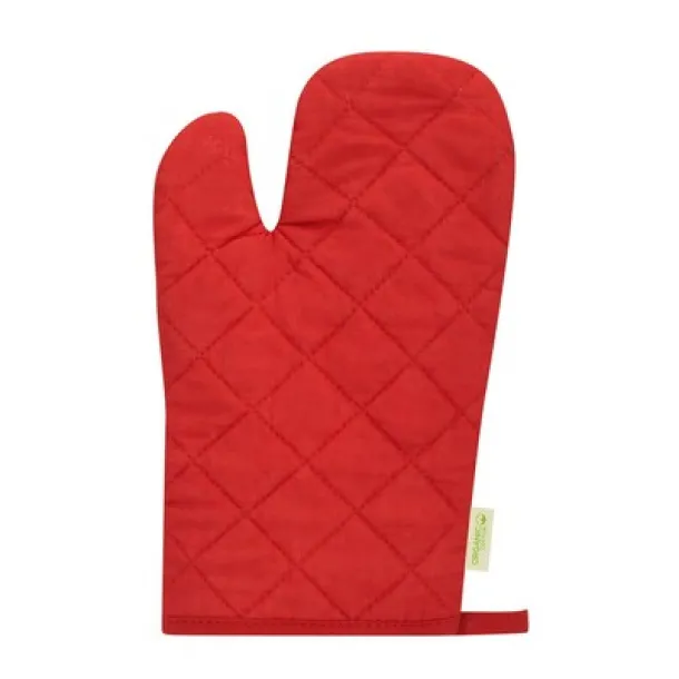  Organic cotton kitchen glove Crvena