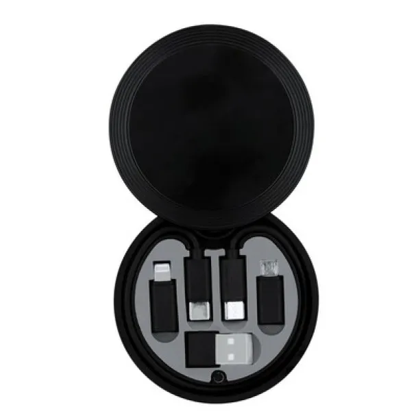  Kabel za punjenje i sinkronizaciju, uključena 3 adaptera, kućište s karabinerom za pričvršćivanje Crna