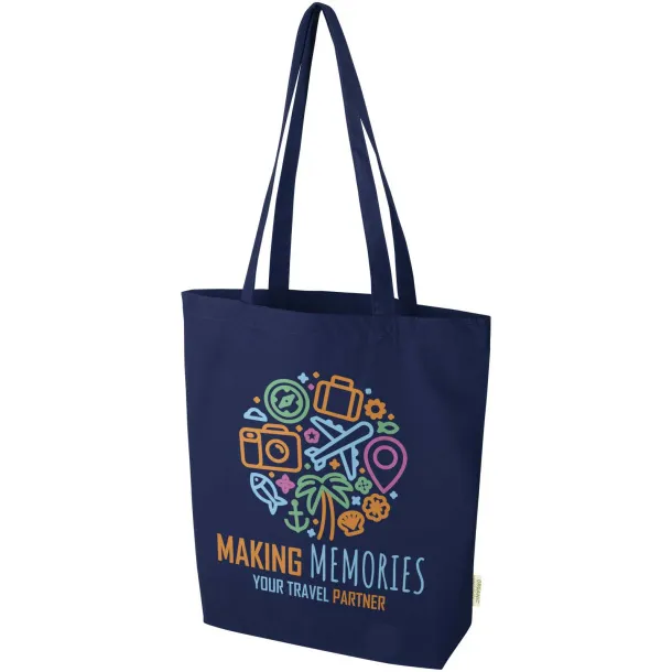 Orissa 270 g/m² organic tote bag 10L Navy Blue