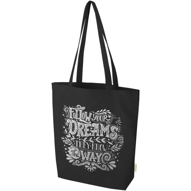 Orissa 270 g/m² organic tote bag 10L Solid black