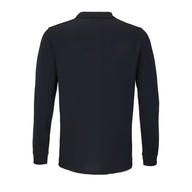 SOL'S PLANET LSL unisex polo majica dugih rukava, 210 g/m2 - SOL'S Crna