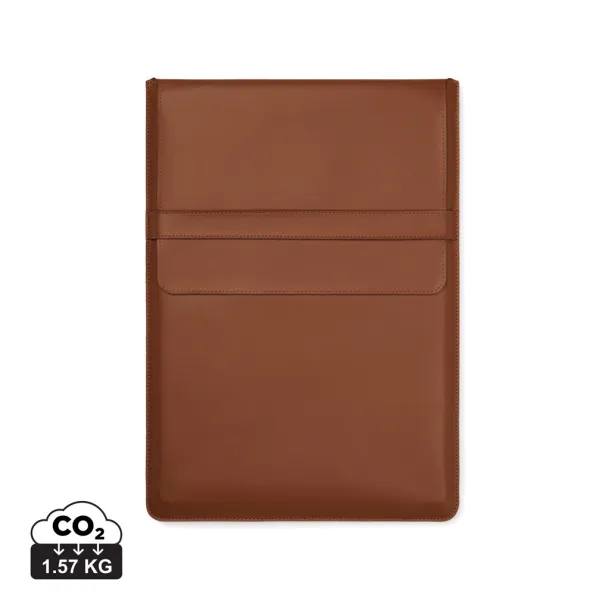 VINGA Timo PU RCS RPET 16" laptop sleeve - Vinga brown 