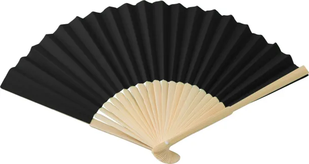 ELIO Bamboo hand held fan Crna