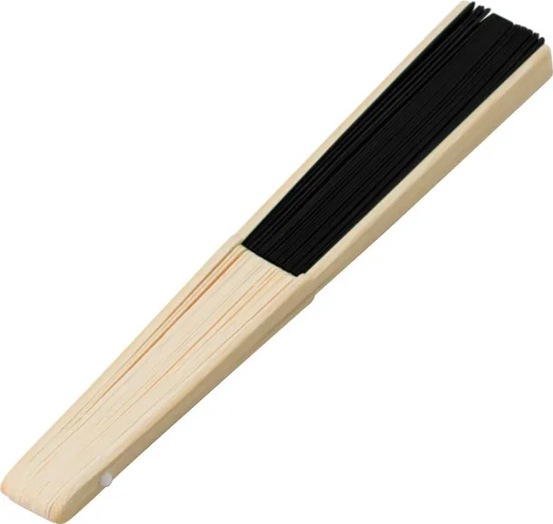 ELIO Bamboo hand held fan Crna
