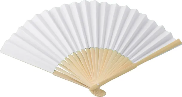 ELIO Bamboo hand held fan Bijela