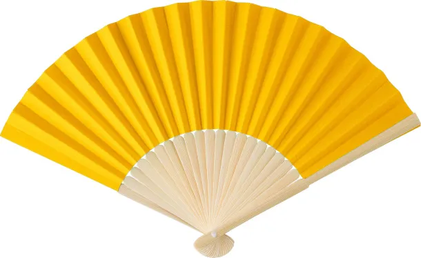 ELIO Bamboo hand held fan Žuta