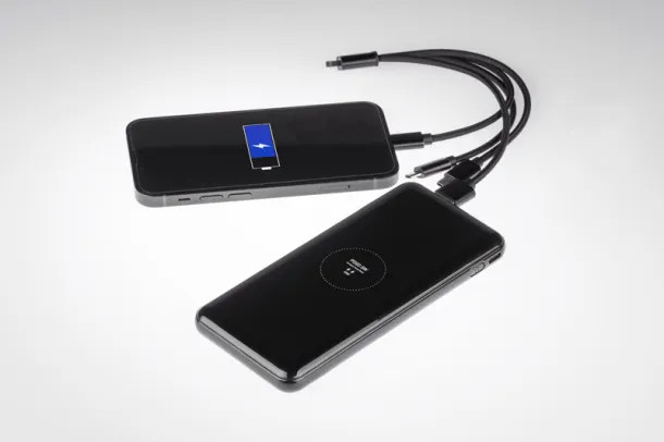 FUERTE 15W prijenosna baterija, 10.000 mAh Crna