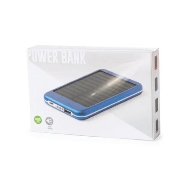  Power bank 4000 mAh, solar charger blue