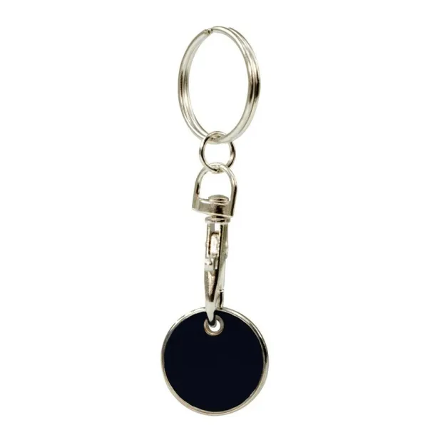  Keyring with shopping cart coin Crna