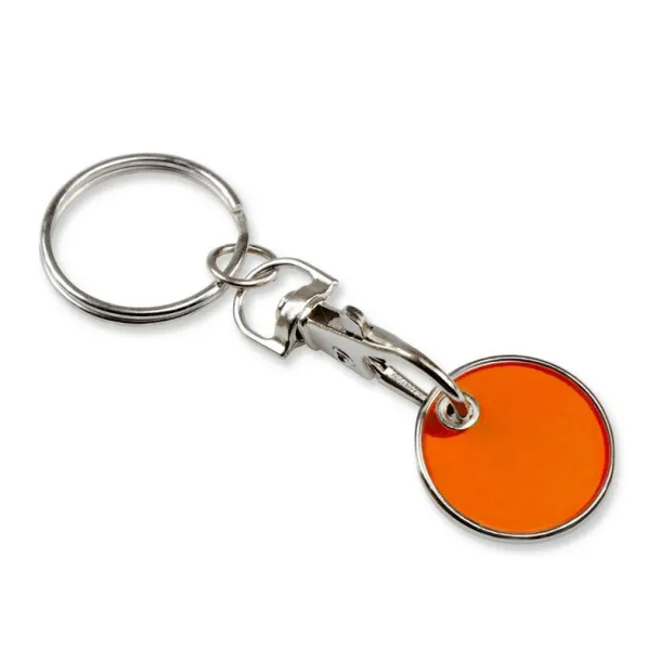  Keyring with shopping cart coin Narančasta