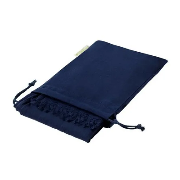  Organic cotton scarf Mornarski plava