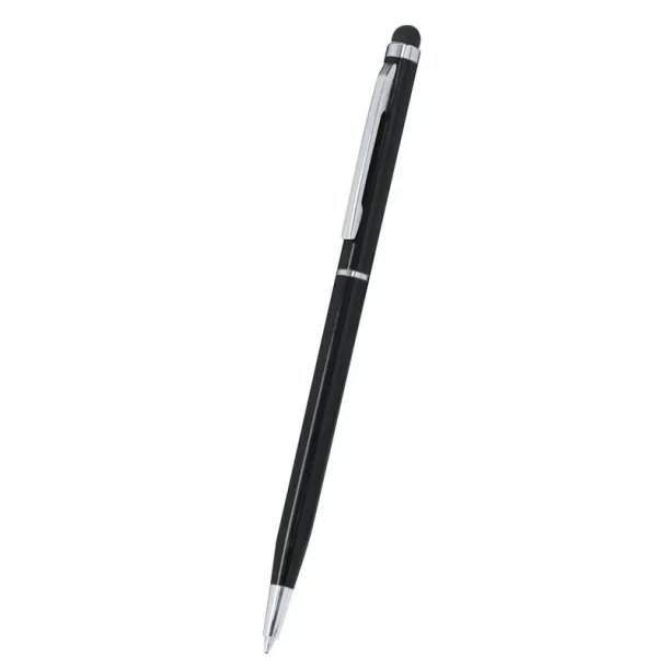  Kemijska olovka od recikliranog aluminija, touch Crna