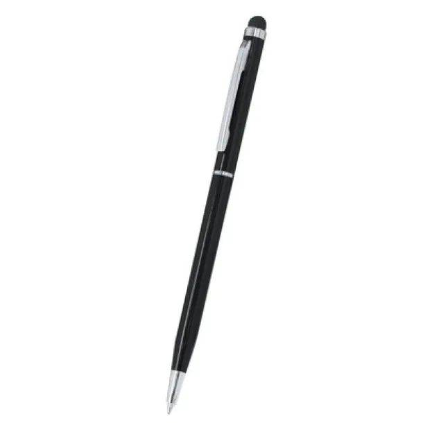 Kemijska olovka od recikliranog aluminija, touch Crna