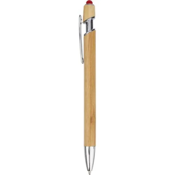  Bamboo ball pen, touch pen Crvena