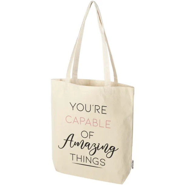 Florida 270 g/m² GRS recycled tote bag 10L Natural
