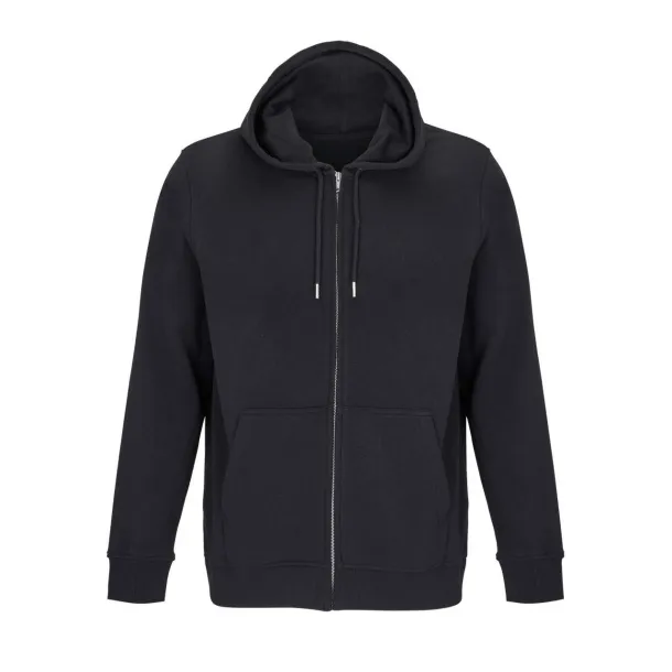 SOL'S CALIPSO unisex hoodie s patentnim zatvaračem, 300 g/m2 - SOL'S Crna